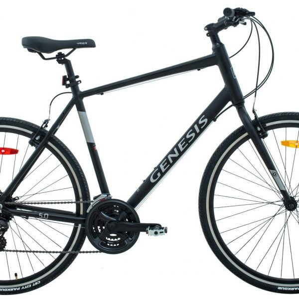 black hybrid bike