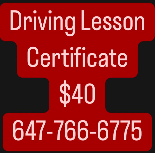 Car driving certificate Car Driving lesson for G2 G Road Test