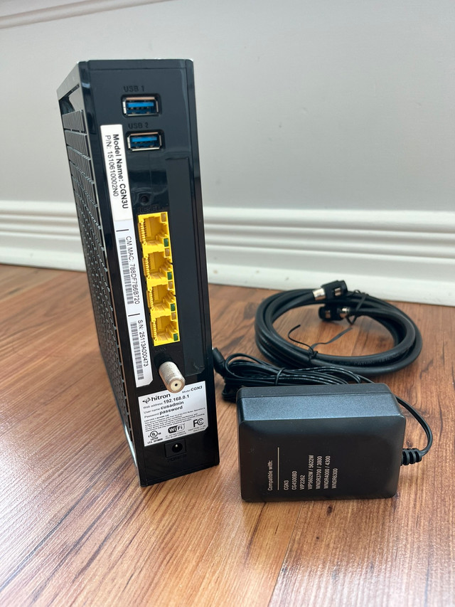 Modem hitron CGN3U Router Gateway Works perfectly no issues DOCSIS 30