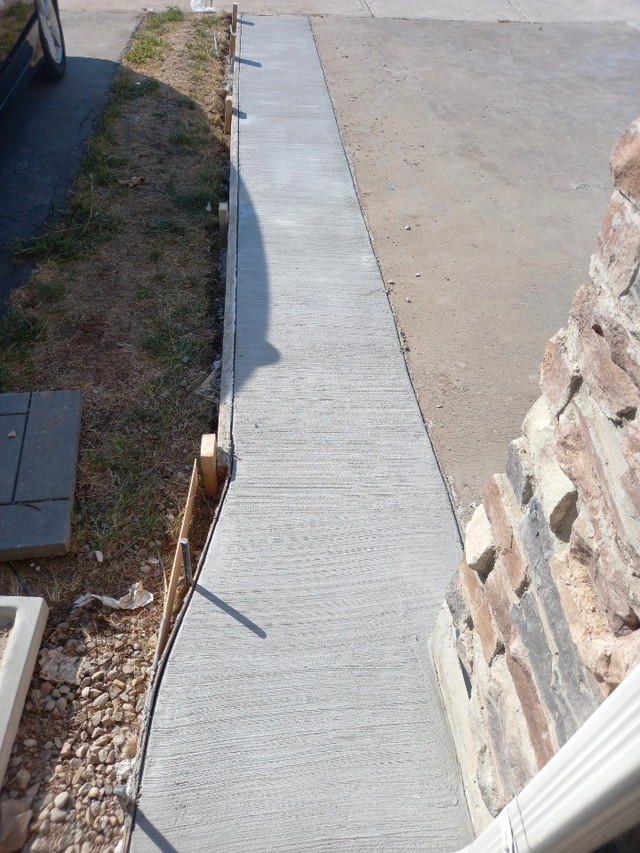 Stamped Broom Finish Concrete Pads Patios Walkways More Stamped amp Broom Finish Concrete Pads