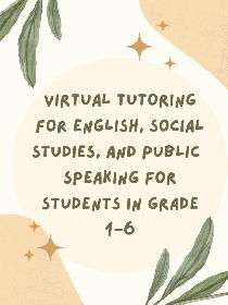 Virtual tutoring for English, social studies, and debate