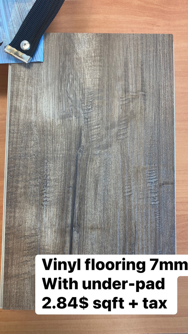 Vinyl flooring 7mm with under pad Vinyl flooring 7mm with under pad