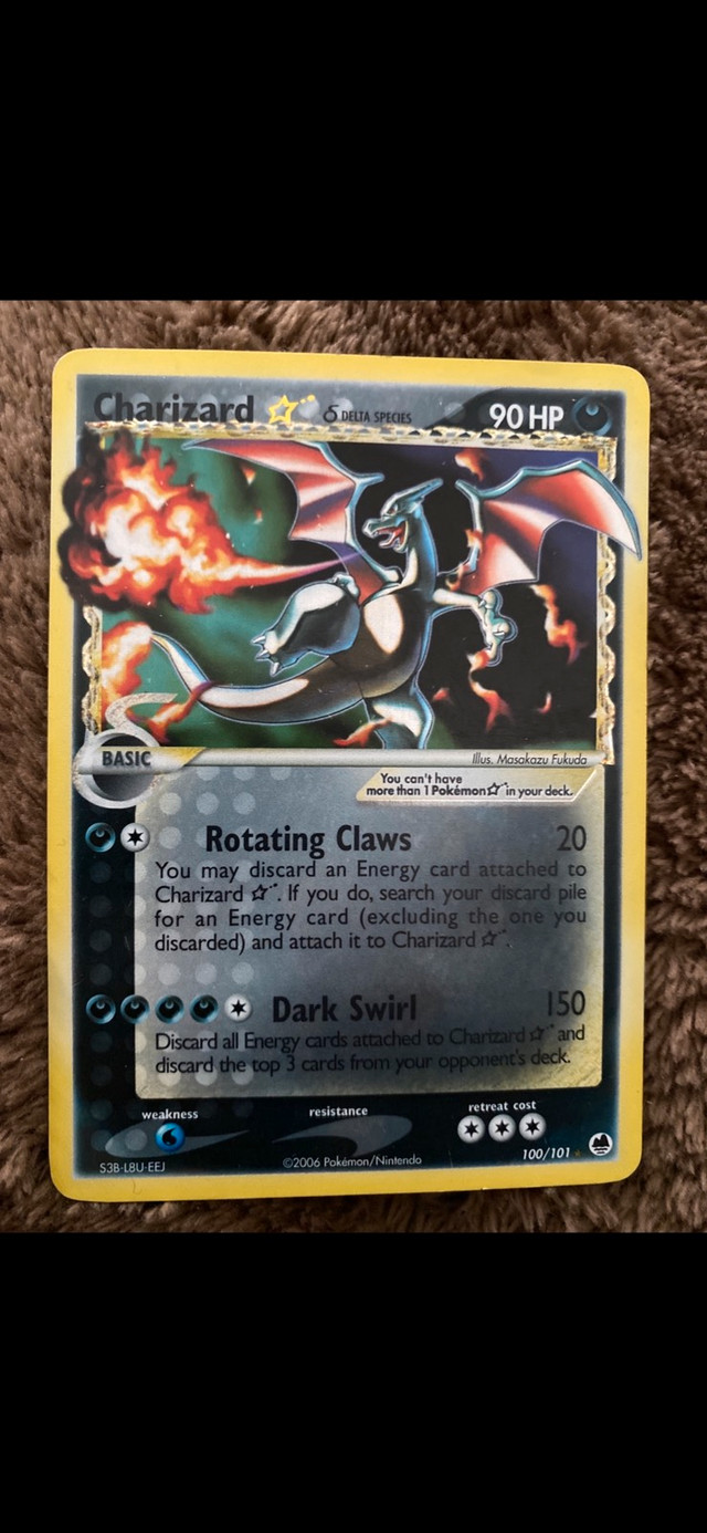 Rare Charizard gold star delta species card - Ive had this card for a ...