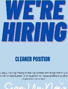 Cleaner position available