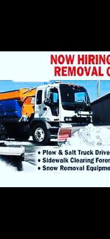 Hiring snow plow drivers Etobicoke.