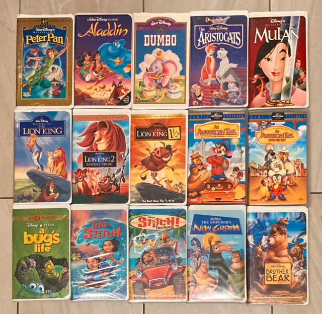 Disney Original VHS Movies Collection - Over a dozen great Disney ...