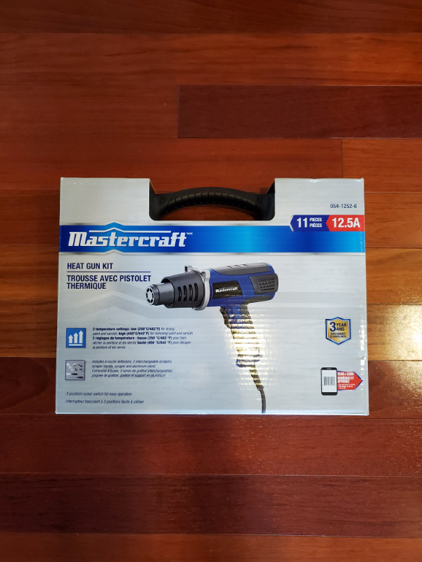 MasterCraft 1500W Heat Gun Kit Brand new in box11 piece 1500W Kit
