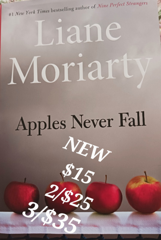 APPLES NEVER FALL by Liane Moriarty MAD HONEY by Jodi Picoult, Moncton