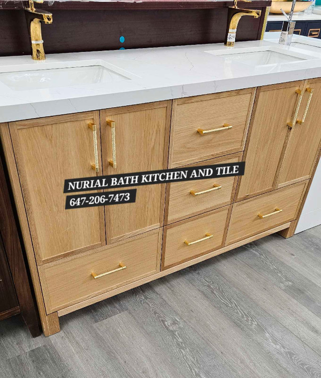 Bathroom vanity kitchen quartz countertop led mirror