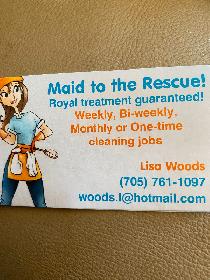 Maid to the Rescue. Cleaning service