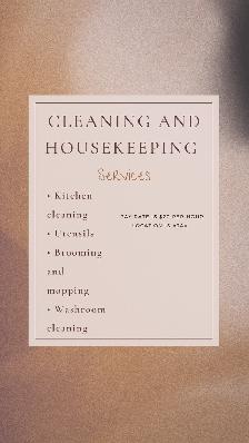 Provide cleaning services (not hiring)