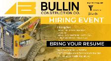 Bullin Construction Hiring Event!