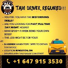 Taxi driver needed in Kingston ON