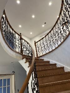 Stairs and railings and laminate