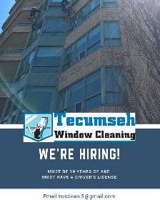 Hiring full time ground and high-rise window cleaners