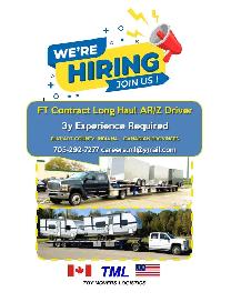 Contract AR Driver Wanted for USA/CAN RV Hauling!
