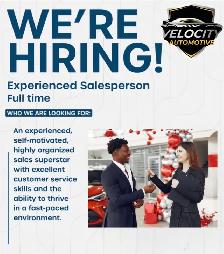 Job Opportunity : Car Sales Rep Position Opening!