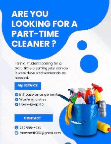 Are you looking for a part-time cleaner?