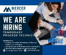 Temp. Process Technician required