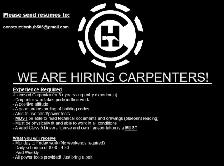 Hiring EXPERIENCED/LICENSED Carpenters!!