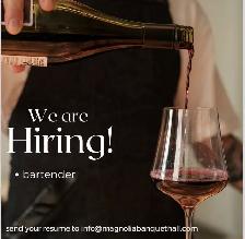 Bartender needed for Magolia banquet hall