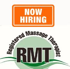 HIRING RMT (registered massage therapist)