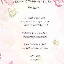 Personal Support Worker/Companion
