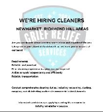 Hiring for Newmarket and surrounding Area