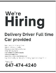 Hiring Food/Package Delivery Driver