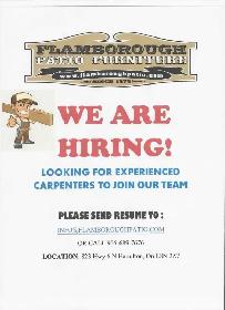Looking to hire experienced carpenters