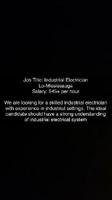ELECTRICIAN NEEDED