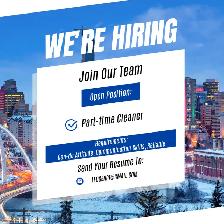 Now Hiring: Part-time Cleaning Staff (approx 20hrs/week)