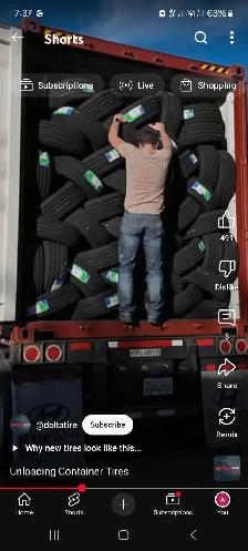 worker needed tomorrow to unload tires container