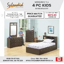 Brand New! Canadian Made, 4 Pc Kids Bedroom Set