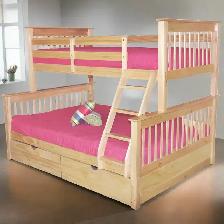 BRAND NEW TWIN OVER FULL BUNK BEDS. SOLID WOOD KIDS BUNK BEDS.