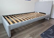 IKEA Upholstered Twin Bed, light gray colour