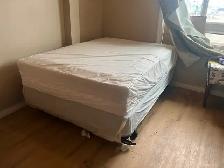 Free double bed with box spring and frame