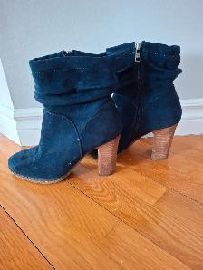 Botillons suède bleu