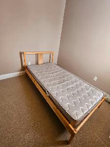 Single bed frame and matress