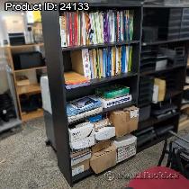 Tall Black Bookshelf Bookcase 37 x 15 x 72.5