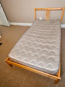 Single bed frame and matress
