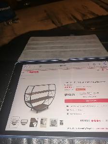 Metal bookcase living room knick knack display