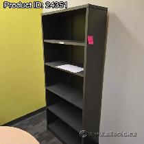 Grey Walnut Bookshelf Bookcase w/ Adjustable Shelves