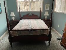 Antique Queen Size Four Poster Bed