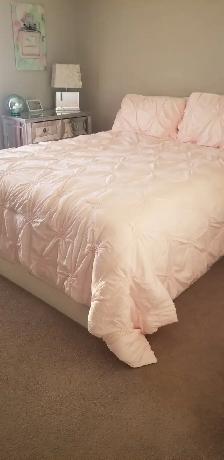 White Ikea Queen Storage Bed (great condition)