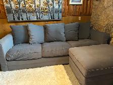 Ikea couch with ottoman