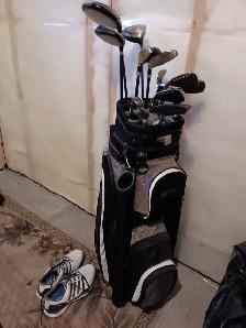 TNT GOLF CLUBS, BAG AND SHOES