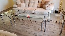 3 PC Glass Coffee Table Set - MOVING MUST SELL