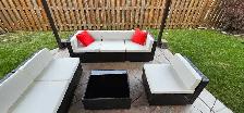 7 Pieces Patio Sofa Outdoor Wicker Sectional Patio Furniture