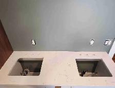 Quartz Bathroom Countertop Dual Sink 3-Hole White Brand New